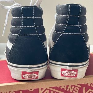 Black High Top Suede Vans Women Size 6